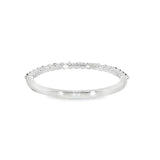 14k White Gold 0.10 ctw Shared Prong Diamond Band