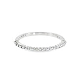 14k White Gold 0.10 ctw Shared Prong Diamond Band
