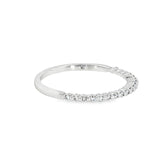 14k White Gold 0.10 ctw Shared Prong Diamond Band
