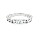 14k White Gold 0.75 ctw Channel Set Diamond Band