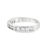 14k White Gold 0.75 ctw Channel Set Diamond Band