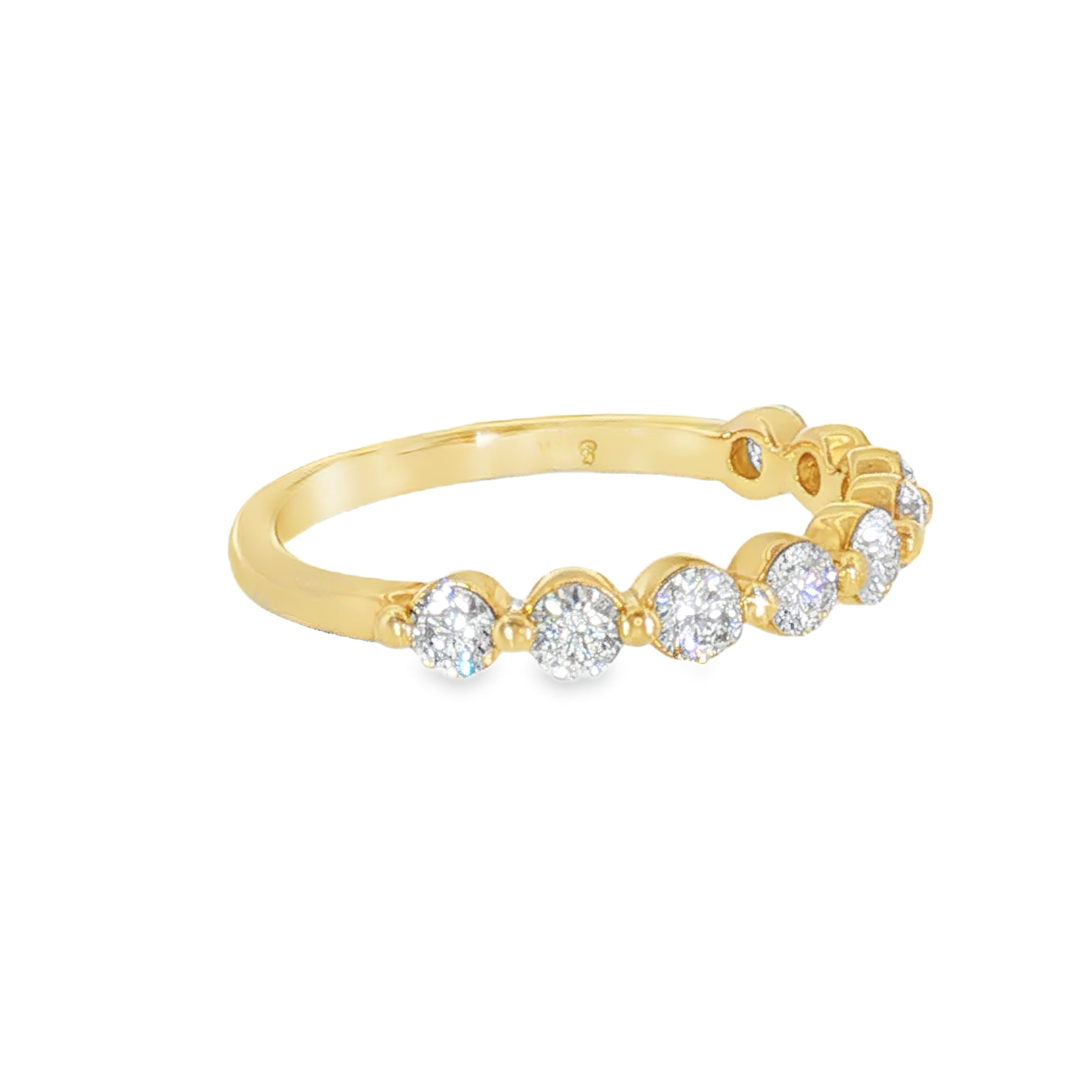 14k Yellow Gold 0.70 ctw Shared Prong Diamond Band