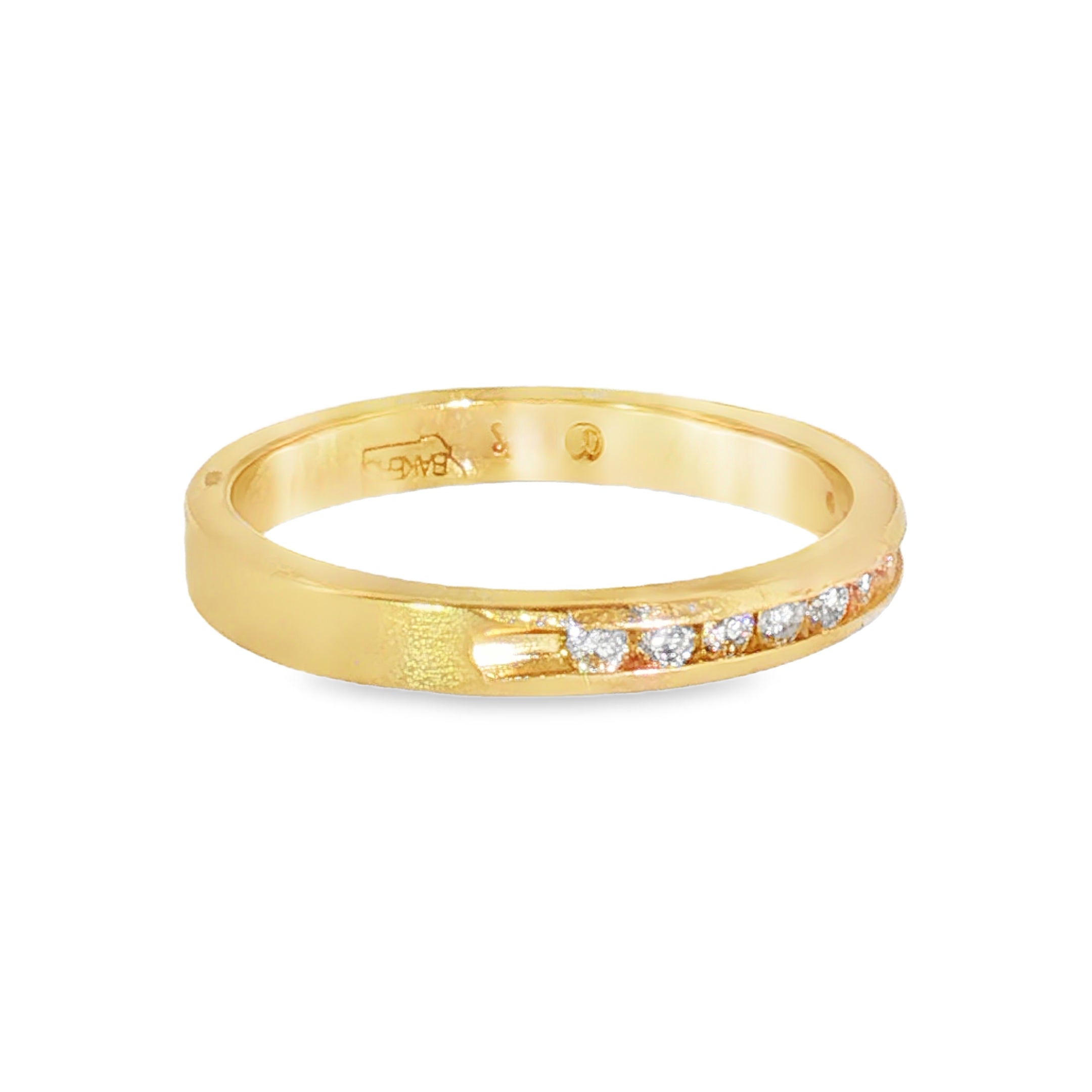 14k Yellow Gold 0.20 ctw Channel Set Diamond Band