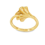 14k Yellow Gold 0.12 ctw Nature Inspired Women's Diamond Ring