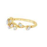 14k Yellow Gold 0.20 ctw Nature Inspired Women's Diamond Ring