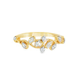 14k Yellow Gold 0.20 ctw Nature Inspired Women's Diamond Ring