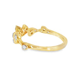 14k Yellow Gold 0.20 ctw Nature Inspired Women's Diamond Ring