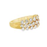 14k Yellow Gold 1.50 ctw Multi-Stone Women's Diamond Ring
