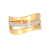 14k Yellow Gold 0.50 ctw Organic Women's Diamond Ring