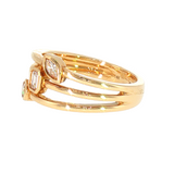 14k Yellow Gold 0.24 ctw 3 Stone Women's Diamond Ring