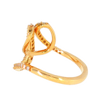 14k Yellow Gold 0.40 ctw Free Form Women's Diamond Ring