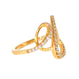 14k Yellow Gold 0.40 ctw Free Form Women's Diamond Ring