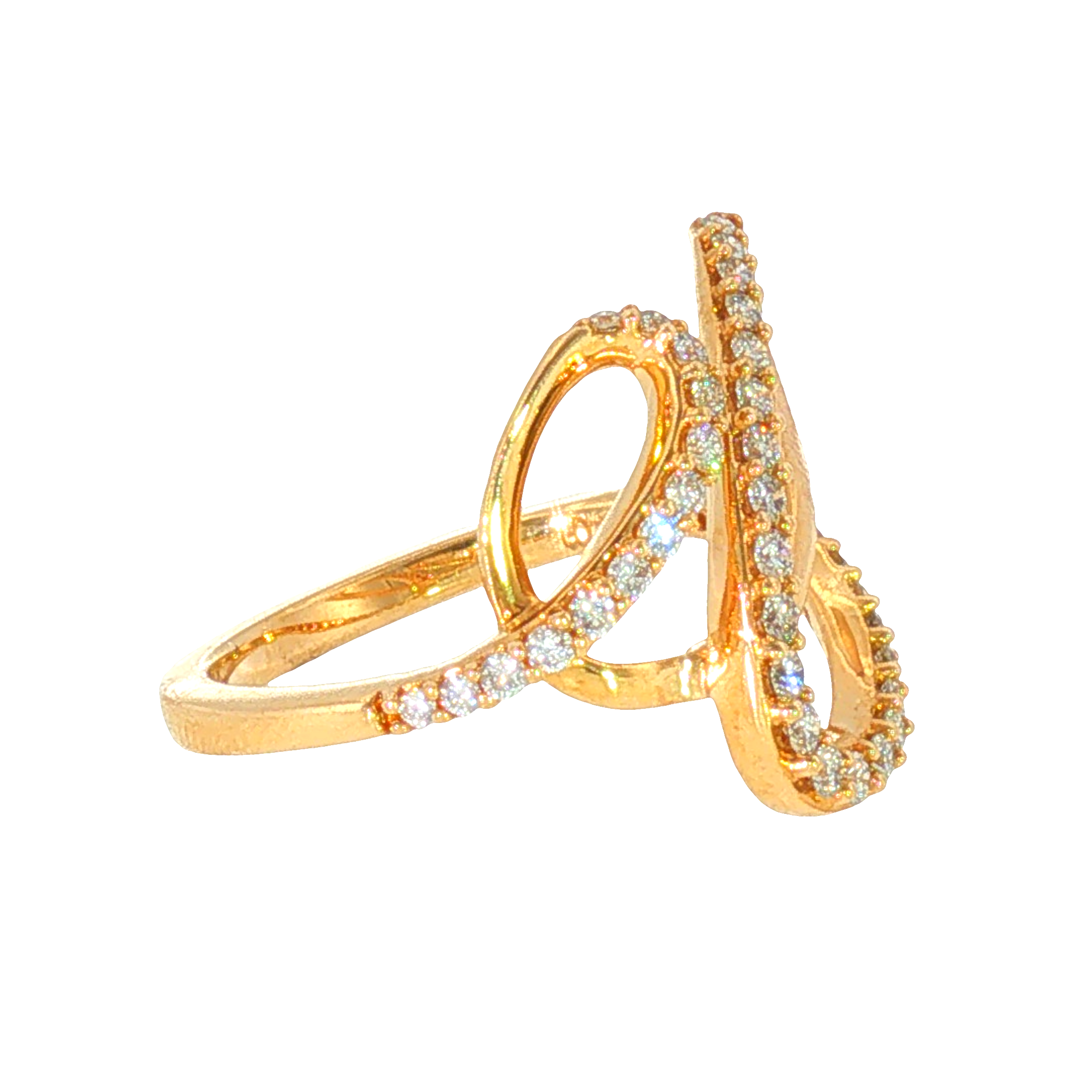 14k Yellow Gold 0.40 ctw Free Form Women's Diamond Ring