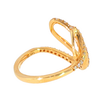 14k Yellow Gold 0.40 ctw Free Form Women's Diamond Ring