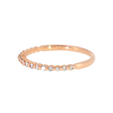 14k Rose Gold 0.20 ctw Shared Prong Diamond Band