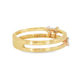 14k Yellow Gold 0.06 ctw Free Form Women's Diamond Ring