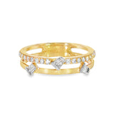 14k Yellow Gold 0.25 ctw Modern Women's Diamond Ring