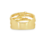 14k Yellow Gold 0.37 ctw Free Form Women's Diamond Ring