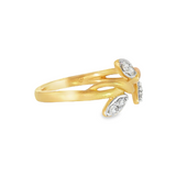 14k Yellow Gold 0.20 ctw Nature Inspired Women's Diamond Ring