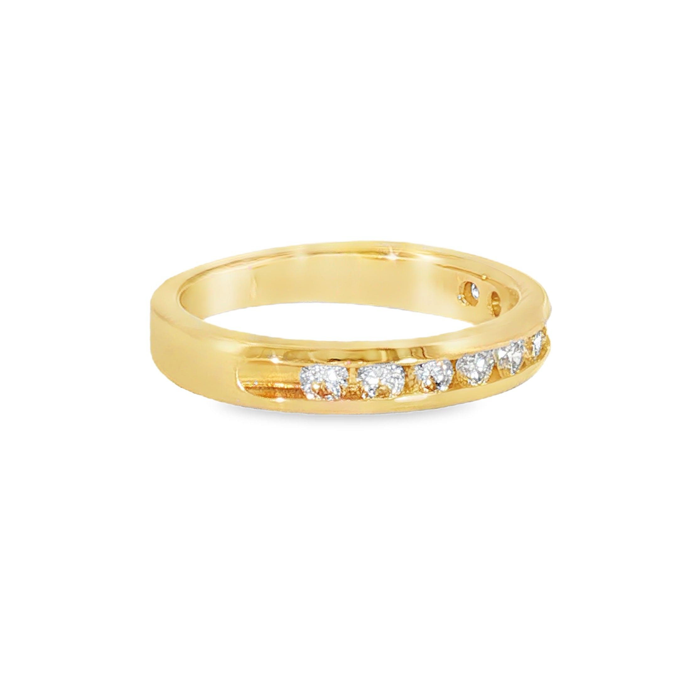 14k Yellow Gold 0.50 ctw Channel Set Diamond Band