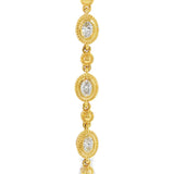 14k Yellow Gold 1.25 ctw Vintage Inspired Diamond Bracelet