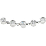 14k White Gold 0.70 ctw Bezel Set Diamond Bracelet