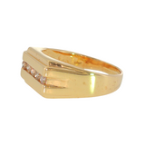 14k Yellow Gold 0.53ctw 5 Stone Men's Diamond Wedding Ring
