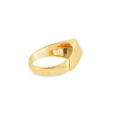 14k Yellow Gold 0.16 ctw Geometric Men's Diamond Ring