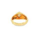 14k Yellow Gold 0.16 ctw Geometric Men's Diamond Ring