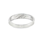 10k White Gold 0.04ctw Curved Men's Diamond Wedding Band