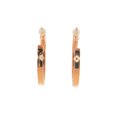 14k Yellow Gold 0.46 ctw Large Hoop Diamond Earrings