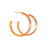 14k Yellow Gold 0.46 ctw Large Hoop Diamond Earrings