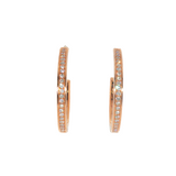 14k Yellow Gold 0.46 ctw Large Hoop Diamond Earrings