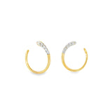 14k Yellow Gold 0.16 ctw Loop Diamond Earrings