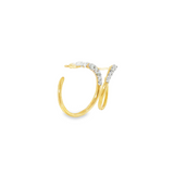14k Yellow Gold 0.16 ctw Loop Diamond Earrings