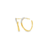 14k Yellow Gold 0.16 ctw Loop Diamond Earrings