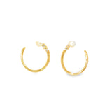 14k Yellow Gold 0.16 ctw Loop Diamond Earrings