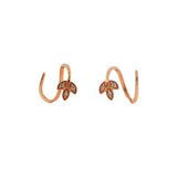 14k Rose Gold 0.06 ctw Small Twist Diamond Earrings