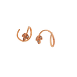 14k Rose Gold 0.06 ctw Small Twist Diamond Earrings