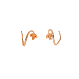 14k Rose Gold 0.06 ctw Small Twist Diamond Earrings
