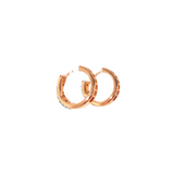 10k Rose Gold 0.16 ctw Small Hoop Diamond Earrings
