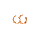 10k Rose Gold 0.16 ctw Small Hoop Diamond Earrings