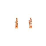 10k Rose Gold 0.16 ctw Small Hoop Diamond Earrings