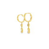 14k Yellow Gold 0.14 ctw Danglet Diamond Earrings