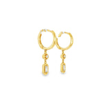 14k Yellow Gold 0.14 ctw Danglet Diamond Earrings