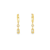 14k Yellow Gold 0.14 ctw Danglet Diamond Earrings