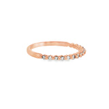 14k Rose Gold 0.25 ctw Shared Prong Diamond Band