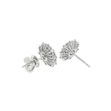 14k White Gold 1.00 ctw Vintage Inspired Diamond Earrings