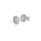 14k White Gold 1.00 ctw Vintage Inspired Diamond Earrings