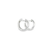 14k White Gold 0.25 ctw Huggie Diamond Earrings
